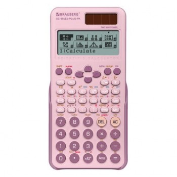 Калькулятор инженерный BRAUBERG SC-991ES-PLUS-PK (165х84мм) 552 функ 10+2разр., РОЗОВЫЙ, 272654