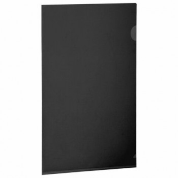 Папка-уголок прозрачная А4 BRAUBERG 50 шт. UNIVERSAL, черная, 0,10 мм, 273046
