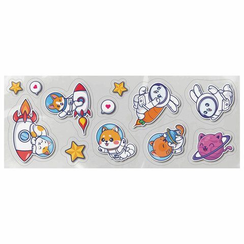 Восковые мелки фигурные BRAUBERG KIDS &quot;РАКЕТА&quot;, НАБОР 12 цветов + НАКЛЕЙКИ В ПОДАРОК!, 273082