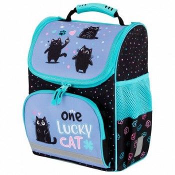 Ранец ПИФАГОР BASIC, 1 отделение, 3 кармана, эргономичная спинка, Funny cats, 35х28х18 см, 273135