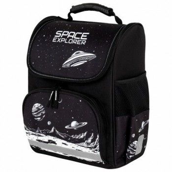 Ранец ПИФАГОР BASIC, 1 отделение, 3 кармана, эргономичная спинка, Space invader, 35х28х18 см, 273140