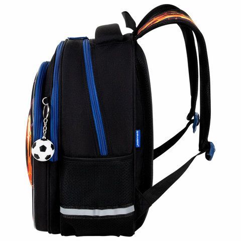 Рюкзак BRAUBERG OPTIMA, 2 отделения, с брелком, Burning ball, 3D панель, 36х27х18 см, 273158