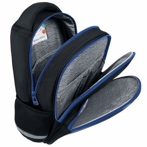 Рюкзак BRAUBERG OPTIMA, 2 отделения, с брелком, Burning ball, 3D панель, 36х27х18 см, 273158