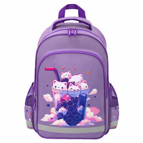 Рюкзак ПИФАГОР SCHOOL, 1 отделение, 3 кармана, Bubble tea, 38x28х14 см, 273164