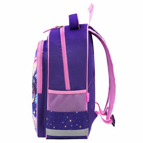 Рюкзак ПИФАГОР SCHOOL, 1 отделение, 3 кармана, Magic kitty, 38x28х14 см, 273166