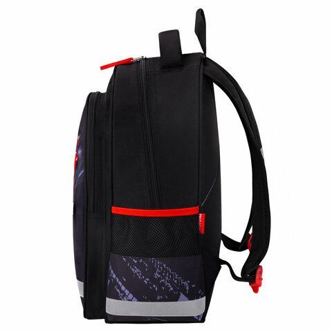 Рюкзак ПИФАГОР SCHOOL, 1 отделение, 3 кармана, Street race, 38x28х14 см, 273169