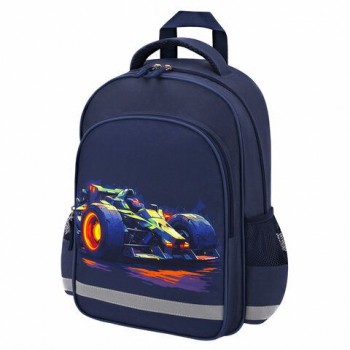 Рюкзак ПИФАГОР SCHOOL, 1 отделение, 3 кармана, Speed bolid, 38x28х14 см, 273170