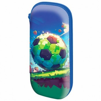 Пенал ЮНЛАНДИЯ, 1 отделение, карман, полиэстер/EVA, 22х10х5 см, Football match, 273191