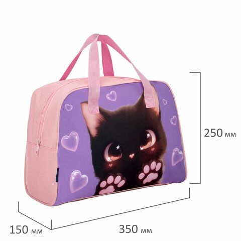 Сумка для занятий BRAUBERG с ручками, 35x25x15 см, Paw prints, 273289
