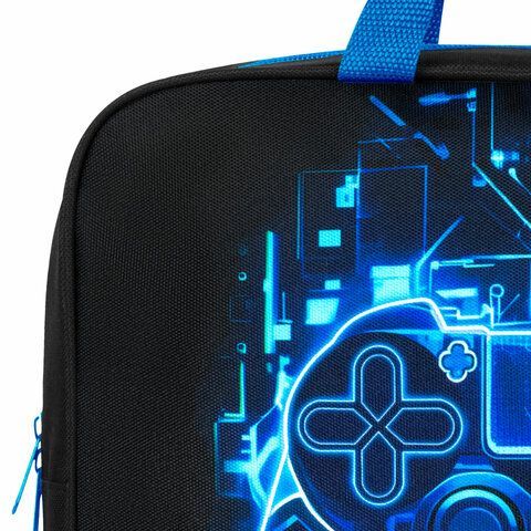Папка на молнии с ручками BRAUBERG KIDS А4, 1 отделение, полиэстер, 80 мм, Digital gamepad, 273316