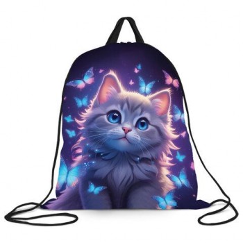 Мешок для обуви BRAUBERG KIDS, с петлей, 42х34 см, Curious cat, 273434