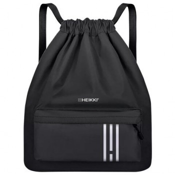 Рюкзак спортивный мешок HEIKKI CASUAL (ХЕЙКИ) с дополнительным карманом, 44х34 см, Stripe, 273458