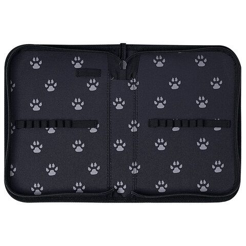 Пенал BRAUBERG, 1 отделение, полиэстер, 21х14 см, Gray wolf, 273520