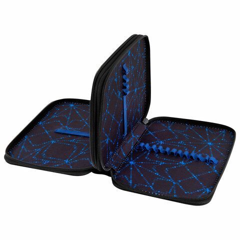 Пенал BRAUBERG, 2 отделения, полиэстер, 21х14 см, Fire spider, 273537