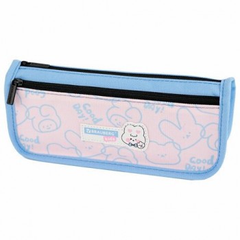 Пенал мягкий BRAUBERG KIDS, 2 отделения, полиэстер, Bunny, 22x10x6 см, 273552