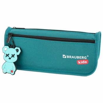 Пенал мягкий BRAUBERG KIDS, 2 отделения, полиэстер, Cool bear, 22x10x6 см, 273554