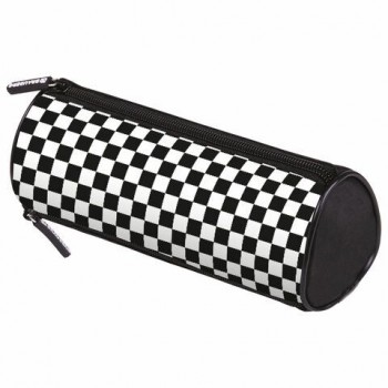 Пенал мягкий BRAUBERG, 3 отделения, нейлон, 21х7х7 см, Black&white, 273582