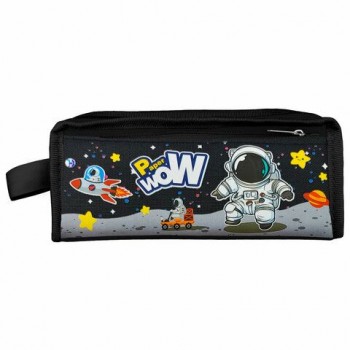 Пенал ЮНЛАНДИЯ ЮНИОР, 2 отделения, с ручкой, полиэстер, Astronaut, 21х8х6 см, 273816