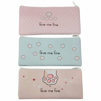 Пенал-конверт ПИФАГОР, 1 отделение, ПВХ, ассорти Pawesome, 22х10 см, 273825