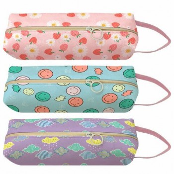 Пенал мягкий ПИФАГОР, 1 отделение, с ручкой, ПВХ, ассорти Patterns, 21х9х6 см, 273827