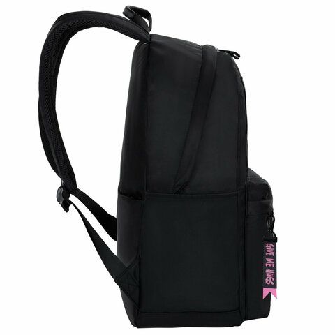 Рюкзак BRAUBERG FASHION CITY универсальный, 2 отделения, Green Spider, черный, 46х31х15 см, 273839