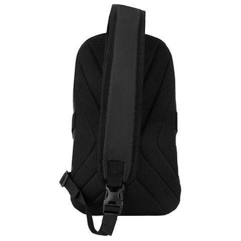 Рюкзак HEIKKI SPORTING (ХЕЙКИ) на одно плечо, эргономичный, черный, 37x23x10см, 273905