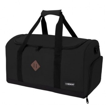 Сумка спортивная HEIKKI MOVE RENOWNED (ХЕЙКИ) отделение для обуви, черная, 28x51x26 см, 273909