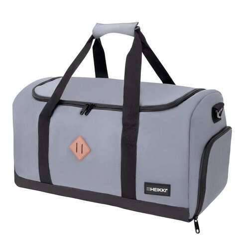 Сумка спортивная HEIKKI MOVE RENOWNED (ХЕЙКИ) отделение для обуви, серая, 28x51x26 см, 273910