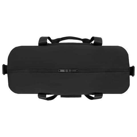 Сумка спортивная HEIKKI WORKOUT (ХЕЙКИ), карман на молнии, черная, 28x51x25 см, 273916