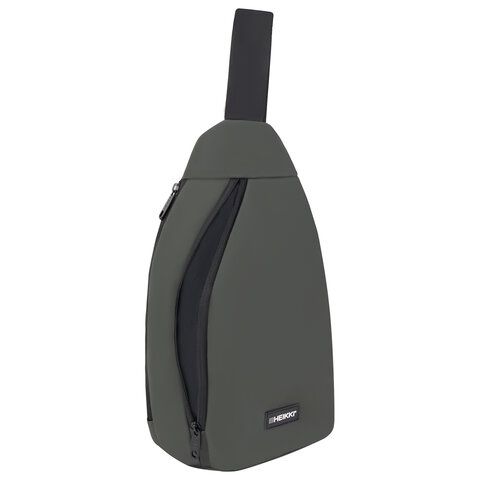 Рюкзак однолямочный HEIKKI SMOOTH (ХЕЙКИ), 2 отделения, хаки, 35x20x8 см, 273920
