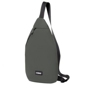 Рюкзак однолямочный HEIKKI SMOOTH (ХЕЙКИ), 2 отделения, хаки, 35x20x8 см, 273920