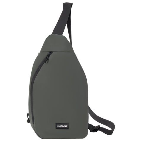 Рюкзак однолямочный HEIKKI SMOOTH (ХЕЙКИ), 2 отделения, хаки, 35x20x8 см, 273920