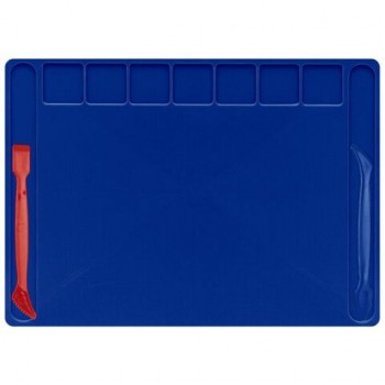 Доска для лепки А4, 280х200 мм, BRAUBERG KIDS 15 шт., синяя, 7 отделений для пластилина, 2 стека, 274256