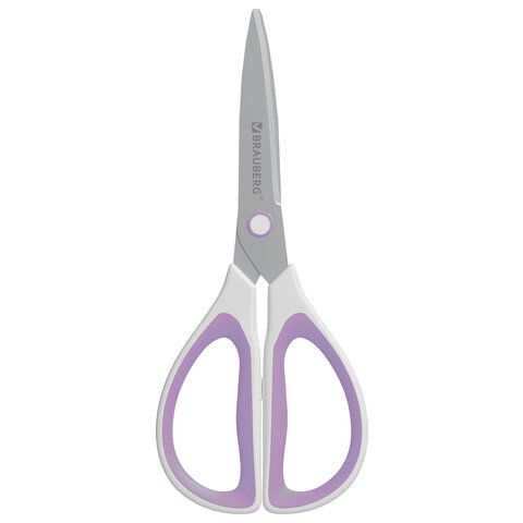 Ножницы BRAUBERG "STYLE", 205 мм, прорезиненные симметричные ручки, ассорти, 274315