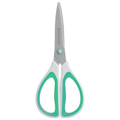 Ножницы BRAUBERG "STYLE", 205 мм, прорезиненные симметричные ручки, ассорти, 274315