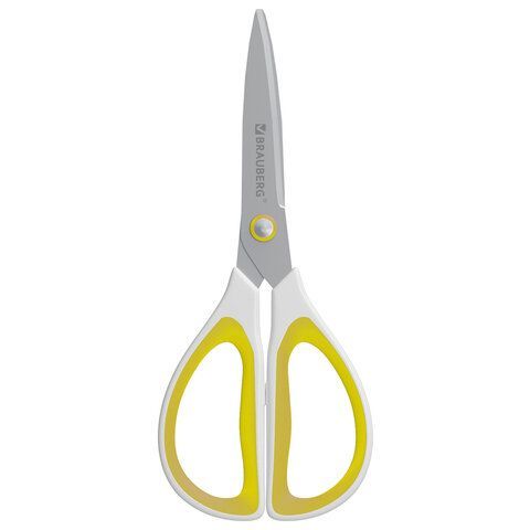 Ножницы BRAUBERG "STYLE", 205 мм, прорезиненные симметричные ручки, ассорти, 274315