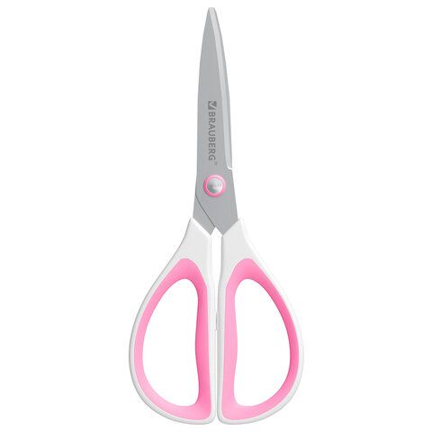 Ножницы BRAUBERG "STYLE", 205 мм, прорезиненные симметричные ручки, ассорти, 274315