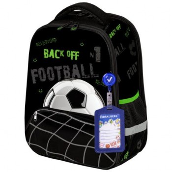 Ранец BRAUBERG FIT, 2 отделения, "Mesh goal", 3D-панель, 38х27х14 см, 274384