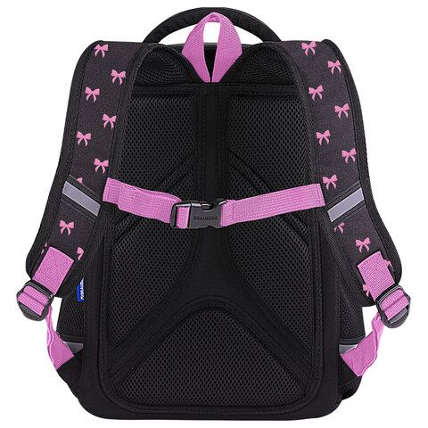 Ранец BRAUBERG LIGHT, 1 отделение, с брелком, "Chic bow", 36х26х13 см, 274386