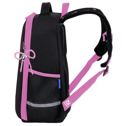 Ранец BRAUBERG LIGHT, 1 отделение, с брелком, "Chic bow", 36х26х13 см, 274386