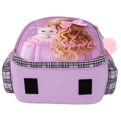 Ранец BRAUBERG STABLE, 2 отделения, с брелком, "Trendy girl", нашивка, 36х28х16 см, 274388