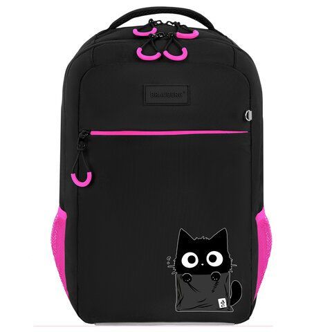 Рюкзак BRAUBERG MAIN, 2 отделения, 3 кармана, "Carton kitten", 38х26х17 см, 274398