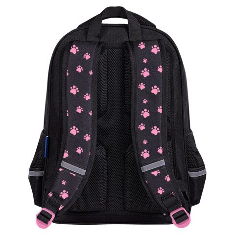 Рюкзак BRAUBERG SOFT, 2 отделения, 3 кармана, "Tough cat", СВЕТЯЩИЙСЯ, 40х31х15 см, 274401