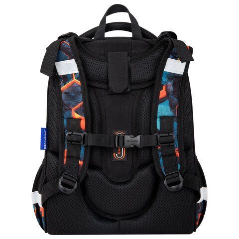 Ранец BRAUBERG ORIGINAL, 2 отделения, с брелком, "Hot spill", 38х29х16 см, 274405