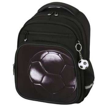 Рюкзак BRAUBERG PROFI, 2 отделения, с брелком, "Leather ball", 3D-панель, 36х27х19 см, 274416