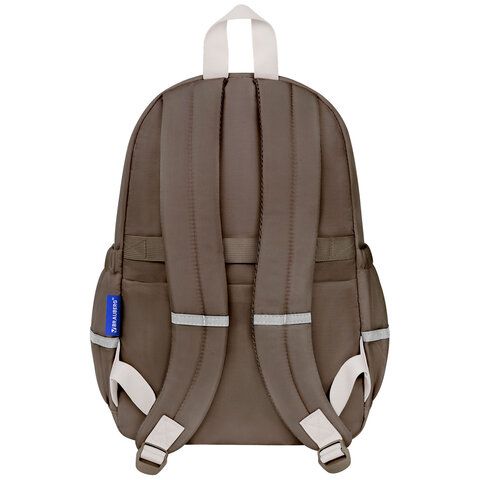 Рюкзак BRAUBERG PASTEL с термонашивками в комплекте, "Catch up", коричневый, 40х29х14 см, 274435