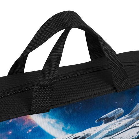 Папка на молнии с ручками BRAUBERG KIDS А4, 1 отделение, полиэстер, 80 мм, "Space conqueror", 274515