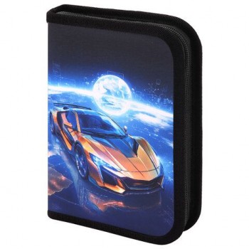 Пенал BRAUBERG, 1 отделение, полиэстер, 21х14 см, "Galactic car", 274598