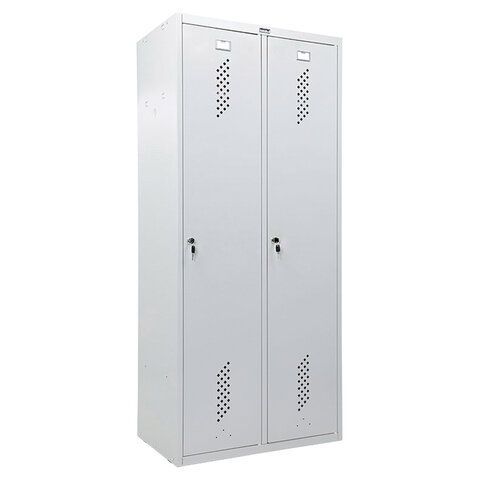 Шкаф металлический для одежды ПРАКТИК &quot;LS-21-80&quot;, двухсекционный, 1830х813х500 мм, 35 кг