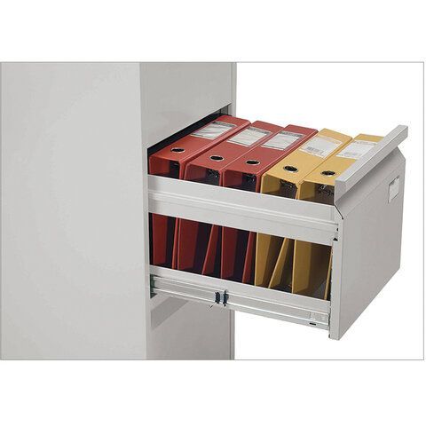 Шкаф картотечный ПРАКТИК &quot;A-42&quot;, 685х408х485 мм, 2 ящика для 84 подвесных папок, формат папок A4 (БЕЗ ПАПОК)